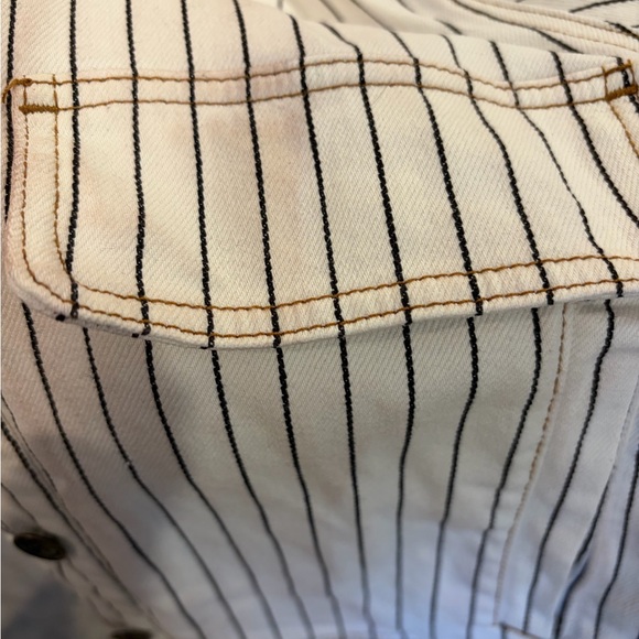 ME+EM Black and Cream Striped Italian Swing Jacket - Picture 5 of 6